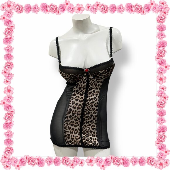 Marilyn Monroe Envy Other - MARILYN MONROE ENVY - Mesh & Animal Print Satin Bra & Shaper Lingerie / M (36B)